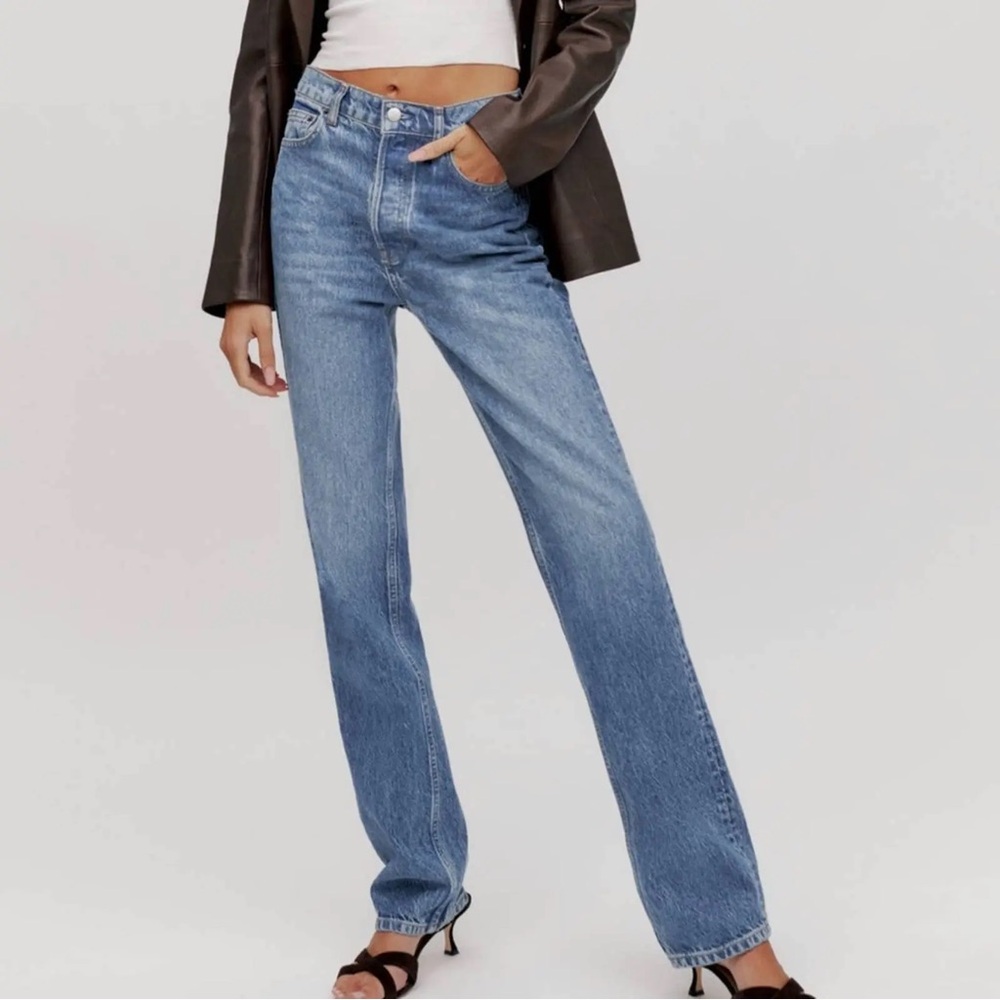 Reformation Cynthia High Rise Straight Jeans- Colorado Wash Size 24